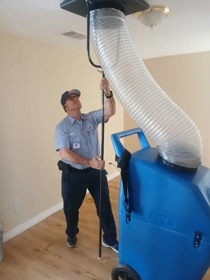 Mini Split Installation technician using HEPA equipment in Mount Clemens